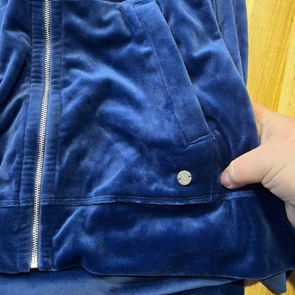 Tommy Bahama Blue‎ Velour Full-Zip Hooded Jacket, Women's Size Small - Picture 6 of 10